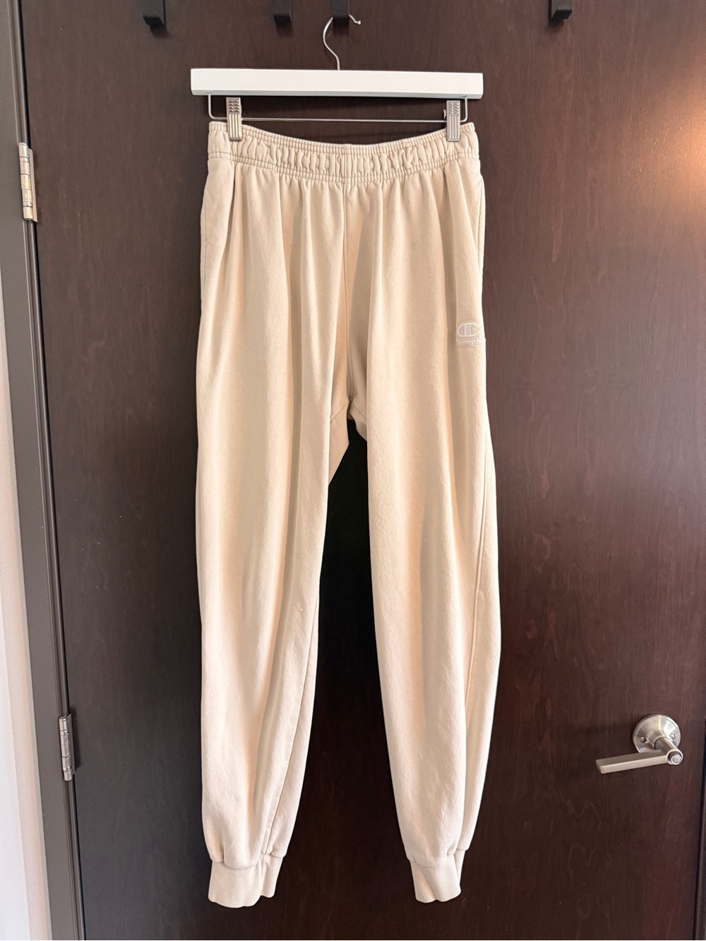 Champion Cream Fleece Joggers for Men
